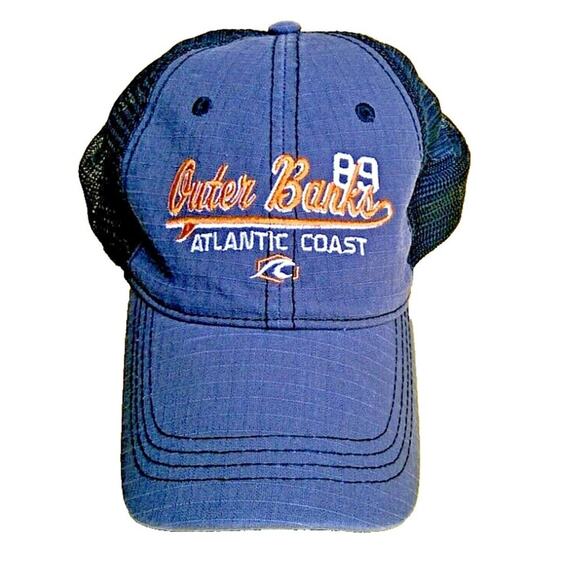Prairie Mountain Outer Banks Snapback Trucker Hat/Cap Gray Atlantic Surfing OBX - Picture 1 of 7